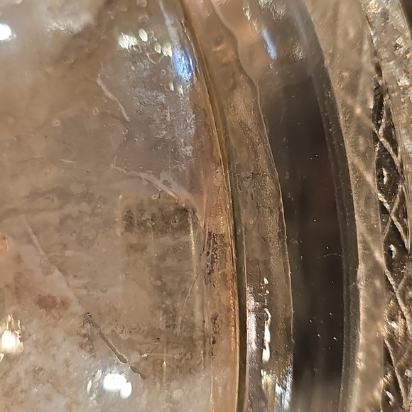 Large 10" Etched "Mercury Glass" Pillar Candle Holder/Display Pedestal - Picture 7 of 9